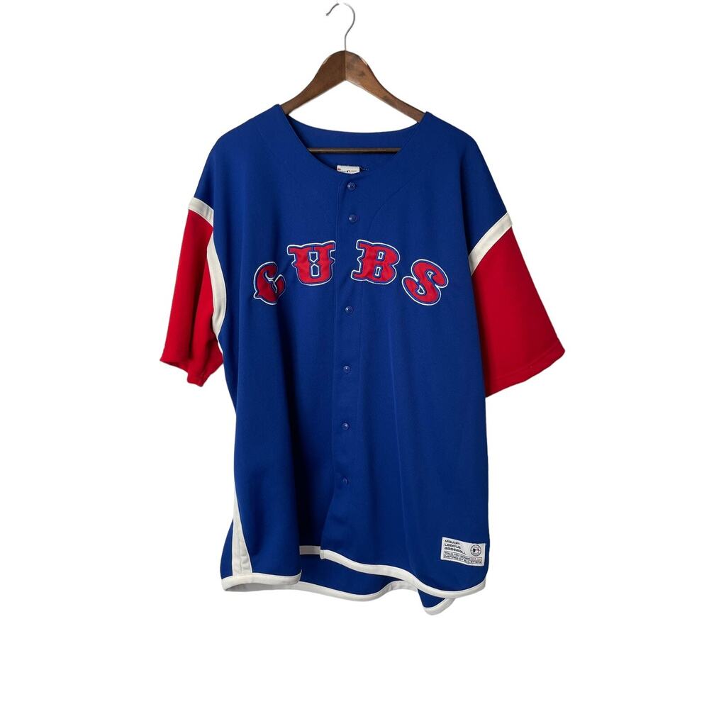 True Fan Mens 2XL Chicago Cubs‎ Jersey Genuine MLB National League Blue Poly